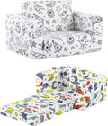 Tiita Kids Sofa Couch: Convertible Toddler Lounger with Graffiti