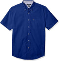 Tommy Hilfiger Mens Short Sleeve Button-Down Shirt for Men - Cotton