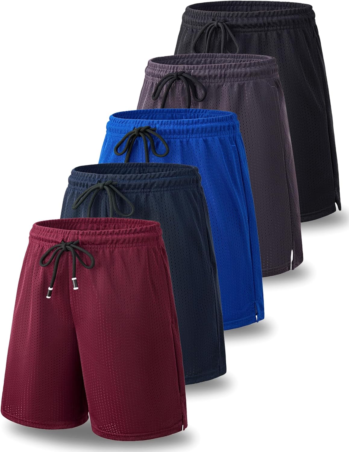 Big Boys Youth Athletic Mesh Basketball Shorts with Pockets