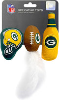 Green Bay Packers Cat Toy Set: Fresh Catnip & Team Logos!