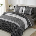 Black Gray King Size Comforter Set - Warm Boho King 7-Piece