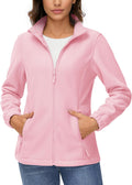 TACVASEN Women's Soft Fleece Jacket Lightweight Full Zip - Warm two