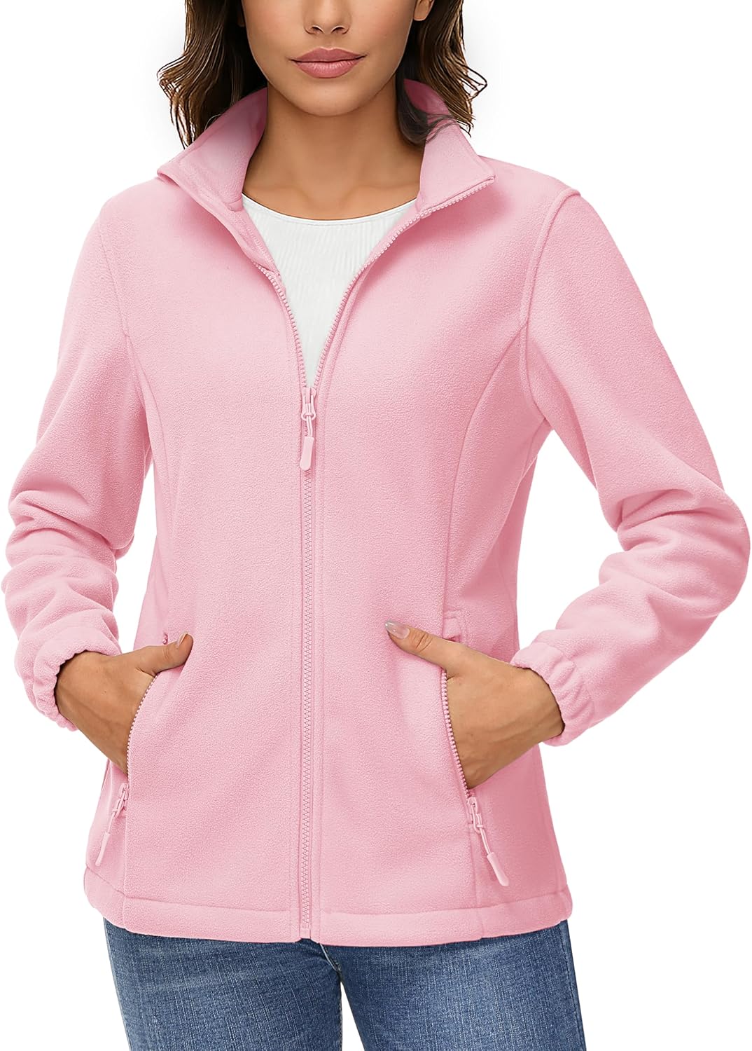 TACVASEN Women's Soft Fleece Jacket for Winter Warmth and Style