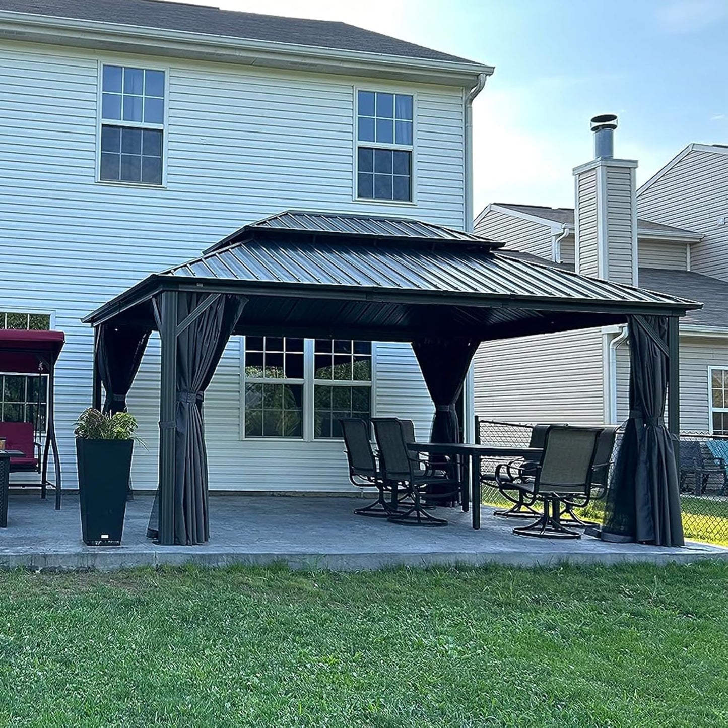 Domi 12ft x 16ft Hardtop Gazebo for Patio and Garden Use