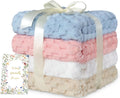 Baby Fuzzy Blanket 4-Pack 30 x 40 in - Soft Flannel Fleece Set
