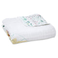 Cotton Muslin Baby Blanket 47in - Soft 4-Layer Crib Blanket