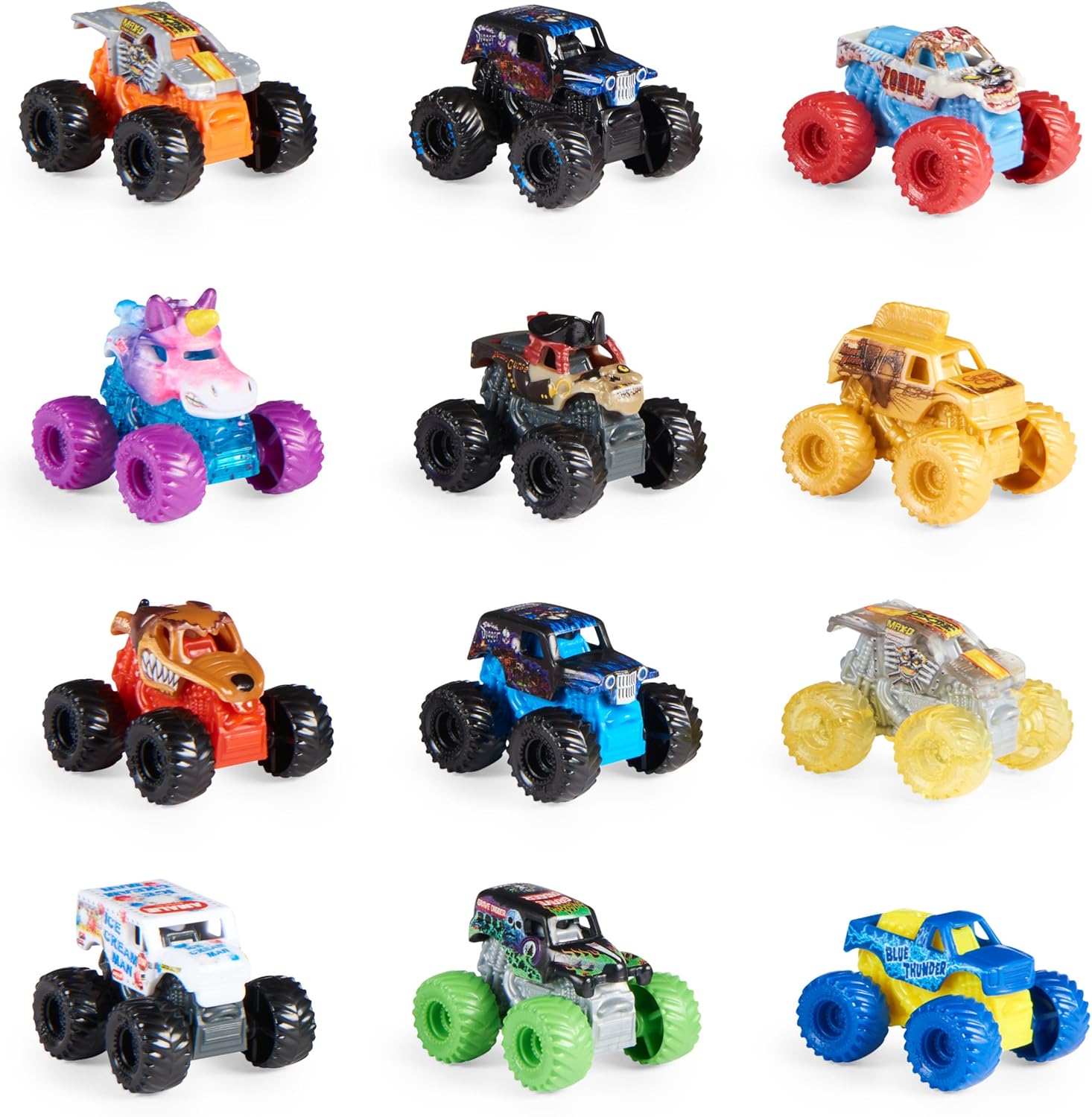 Monster Jam Mini Mystery Collectible Truck 12-Pack for Kids