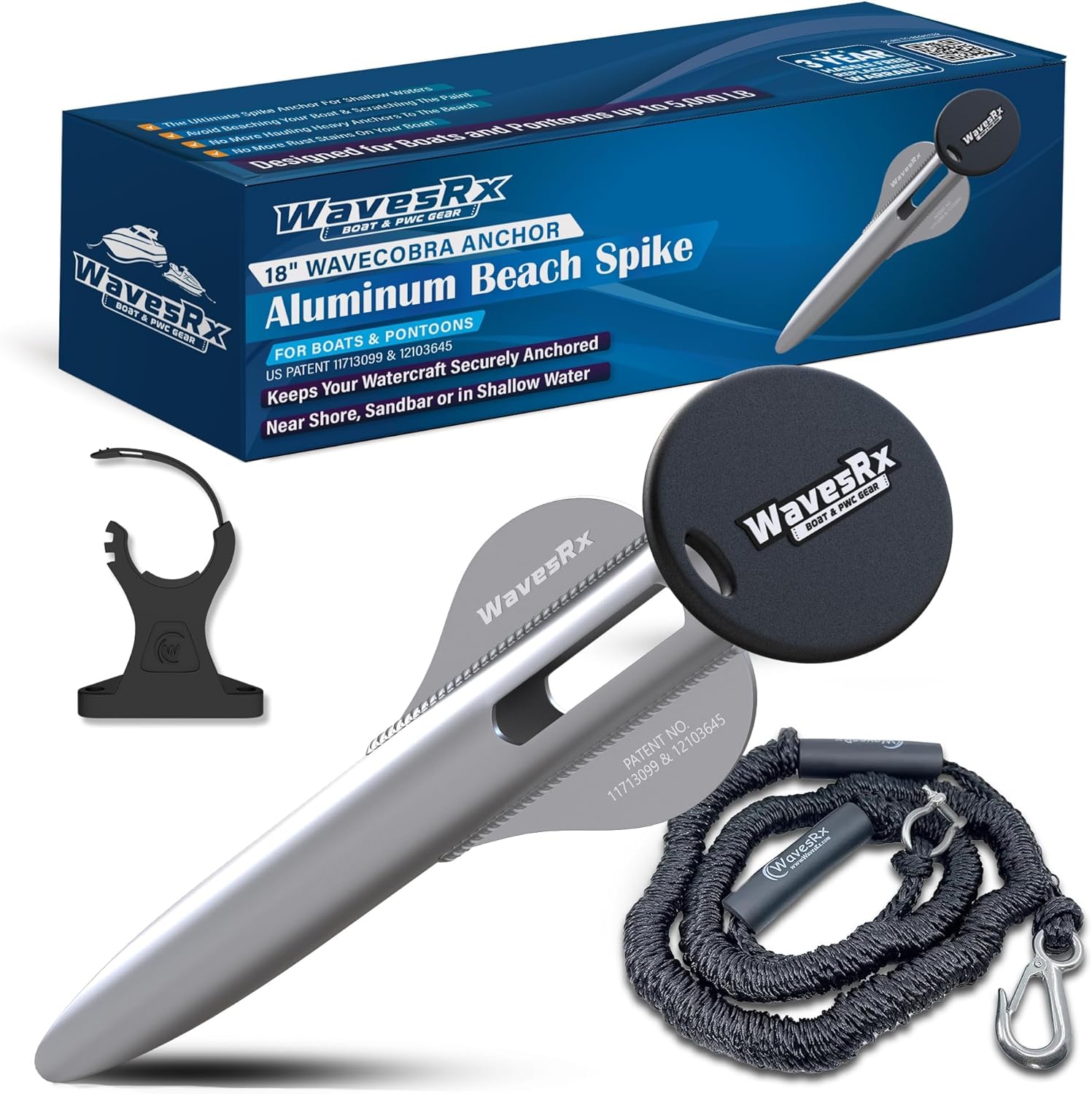 Patented Aluminum Spike Beach Anchor for Secure Watercraft Use