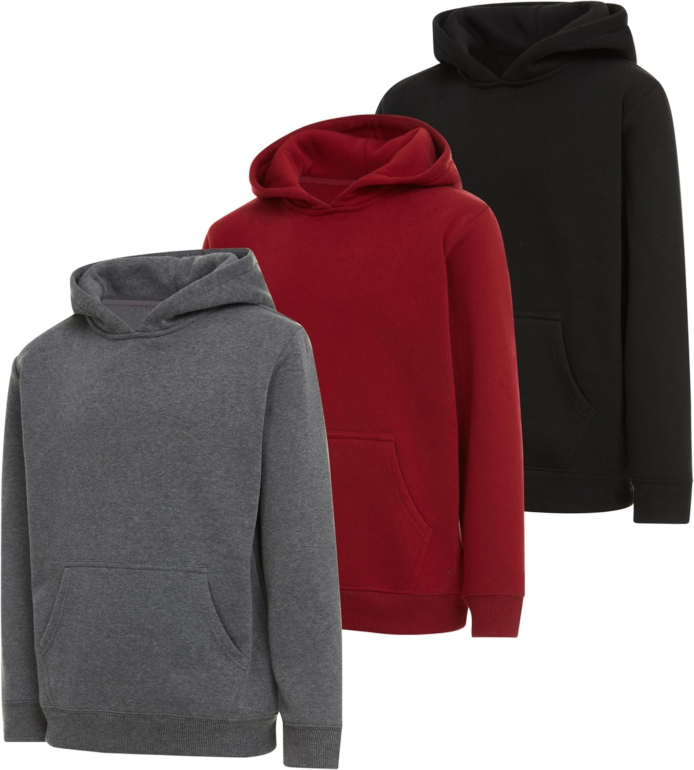 Versatile Boys Hoodies 3 Pack Fleece Pullover & Zip-Up Sweatshirts