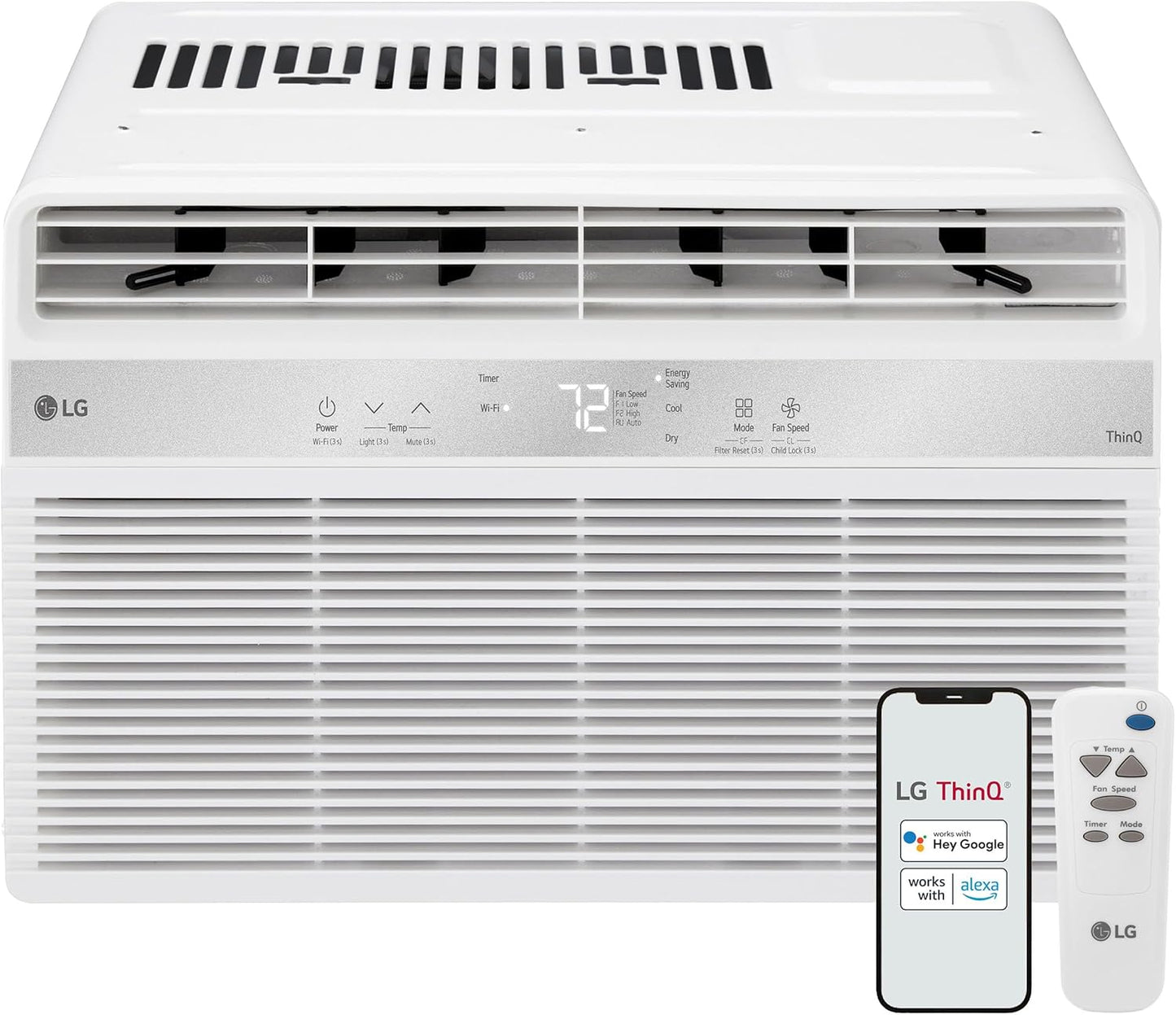 LG Wi-Fi Enabled Window AC, 8,000 BTU, Cool/Fan Speeds