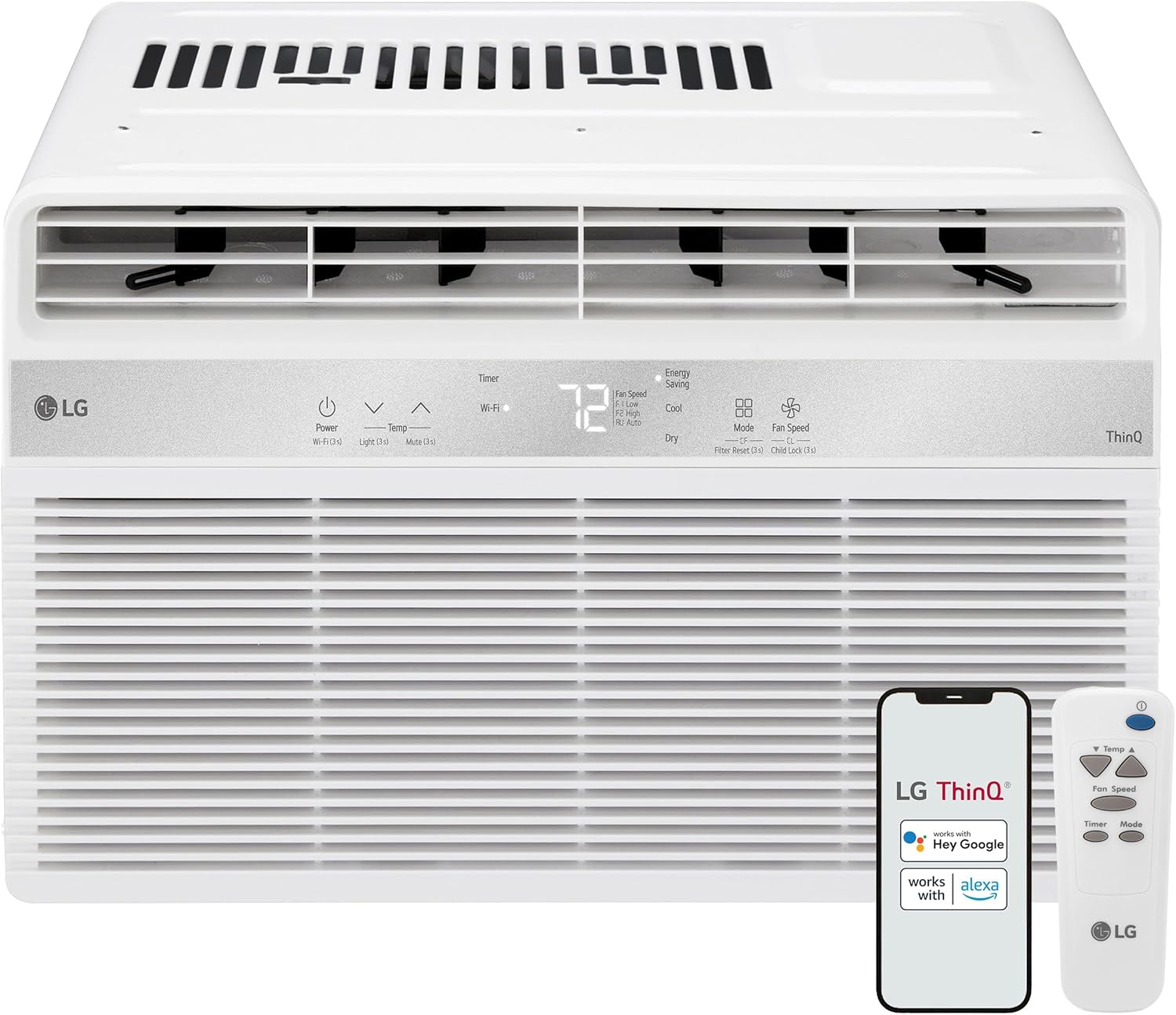 LG Wi-Fi Enabled Window AC, 8,000 BTU, Cool/Fan Speeds