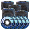 50 Pack Flap Discs 4 1/2 in x 7/8 in T27 - Versatile Zirconia Set
