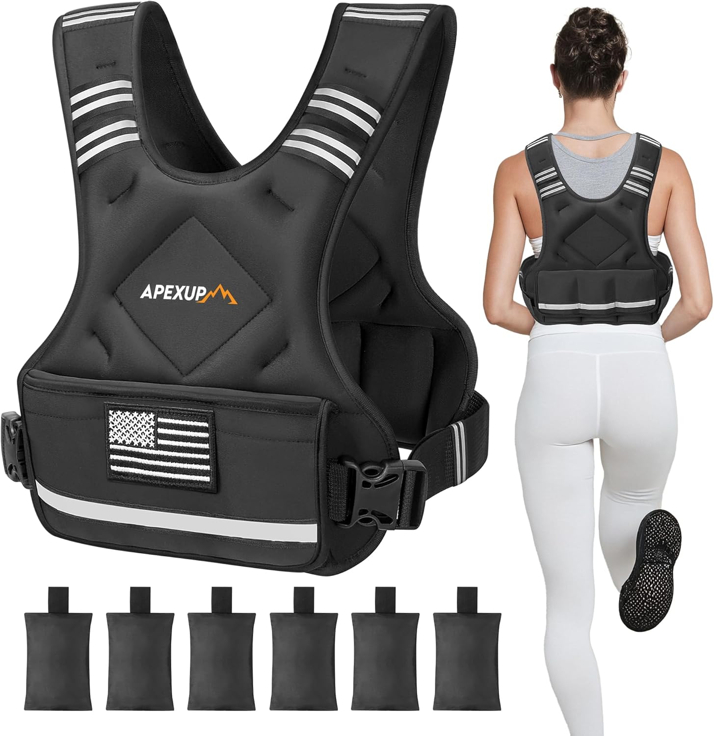 APEXUP Adjustable Weighted Vest for Strength Training and Running