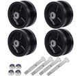 4 in x 1-1/2 in V-Groove Caster Wheel Set - Heavy Duty Gate Wheels