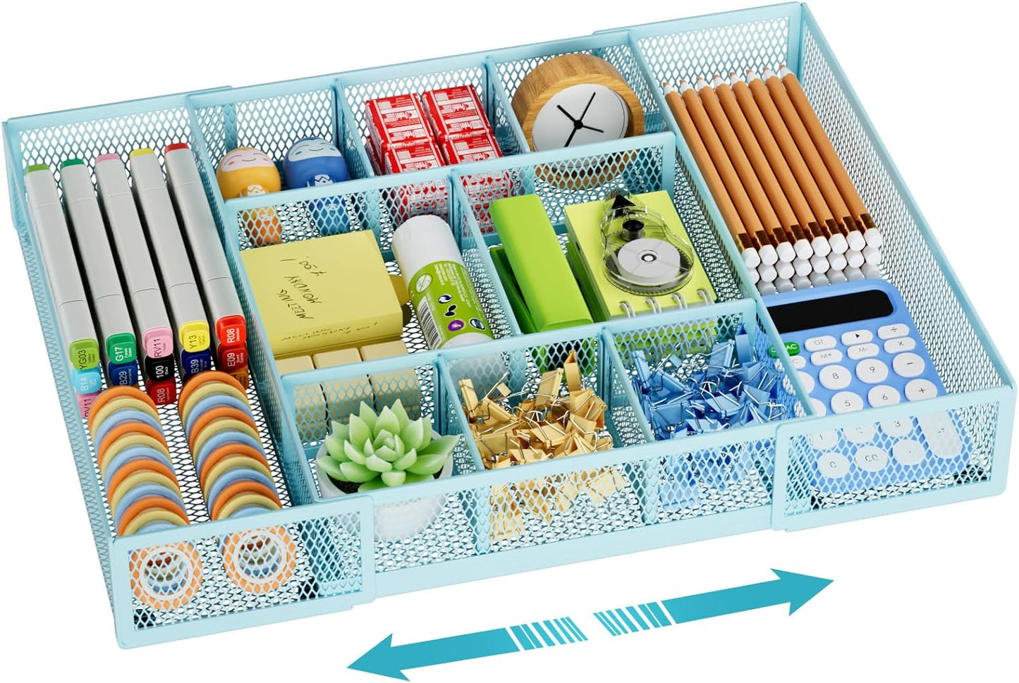 Adjustable Mesh Desk Organizer for Office & Vanity