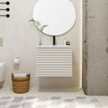 24ft Floating Bathroom Vanity with Sink Combo - Mid-Century Wall