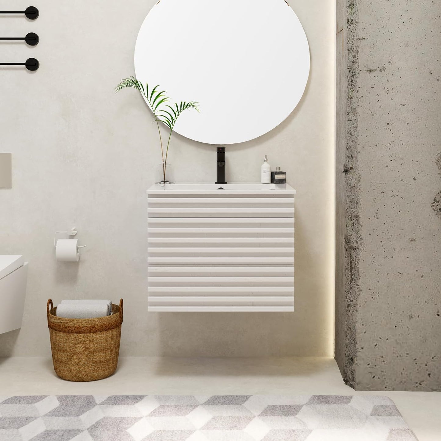 eclife 24in Floating Bathroom Vanity with Sink Combo for Style