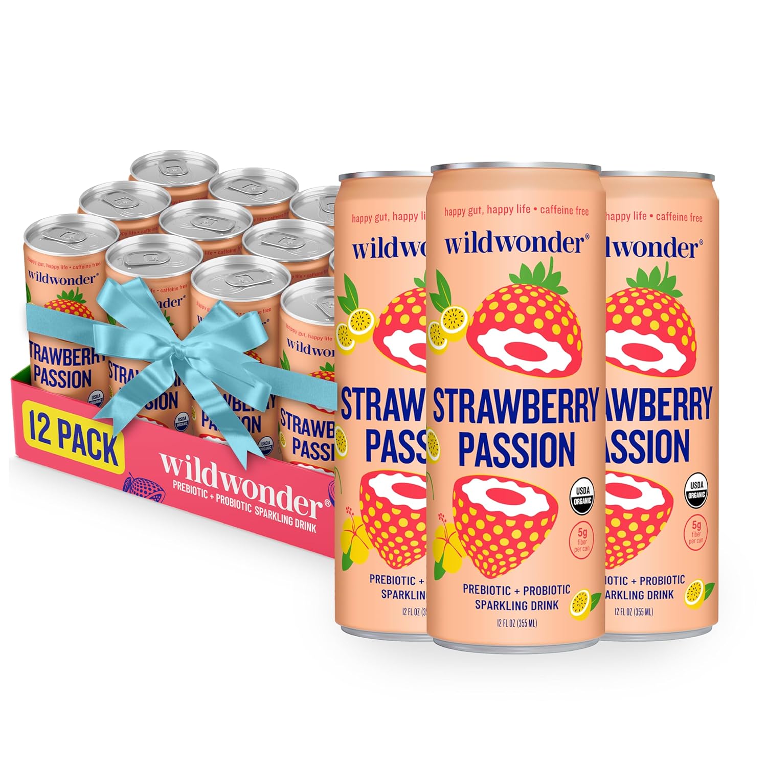 Wildwonder Sparkling Probiotic Drink for Gut Health & Immunity