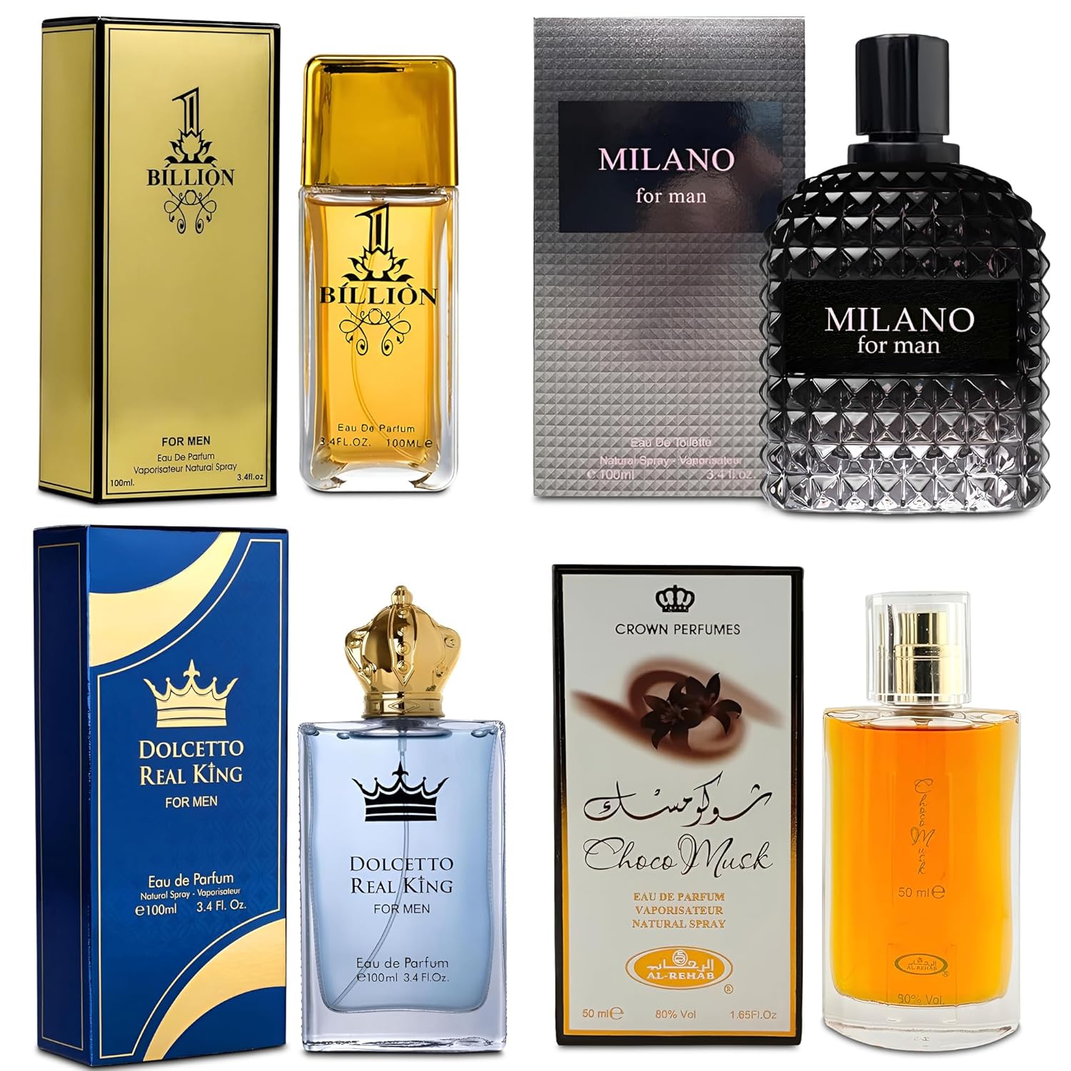 AFLUXE 4-Piece Cologne Set for Men - Long Lasting Fragrance