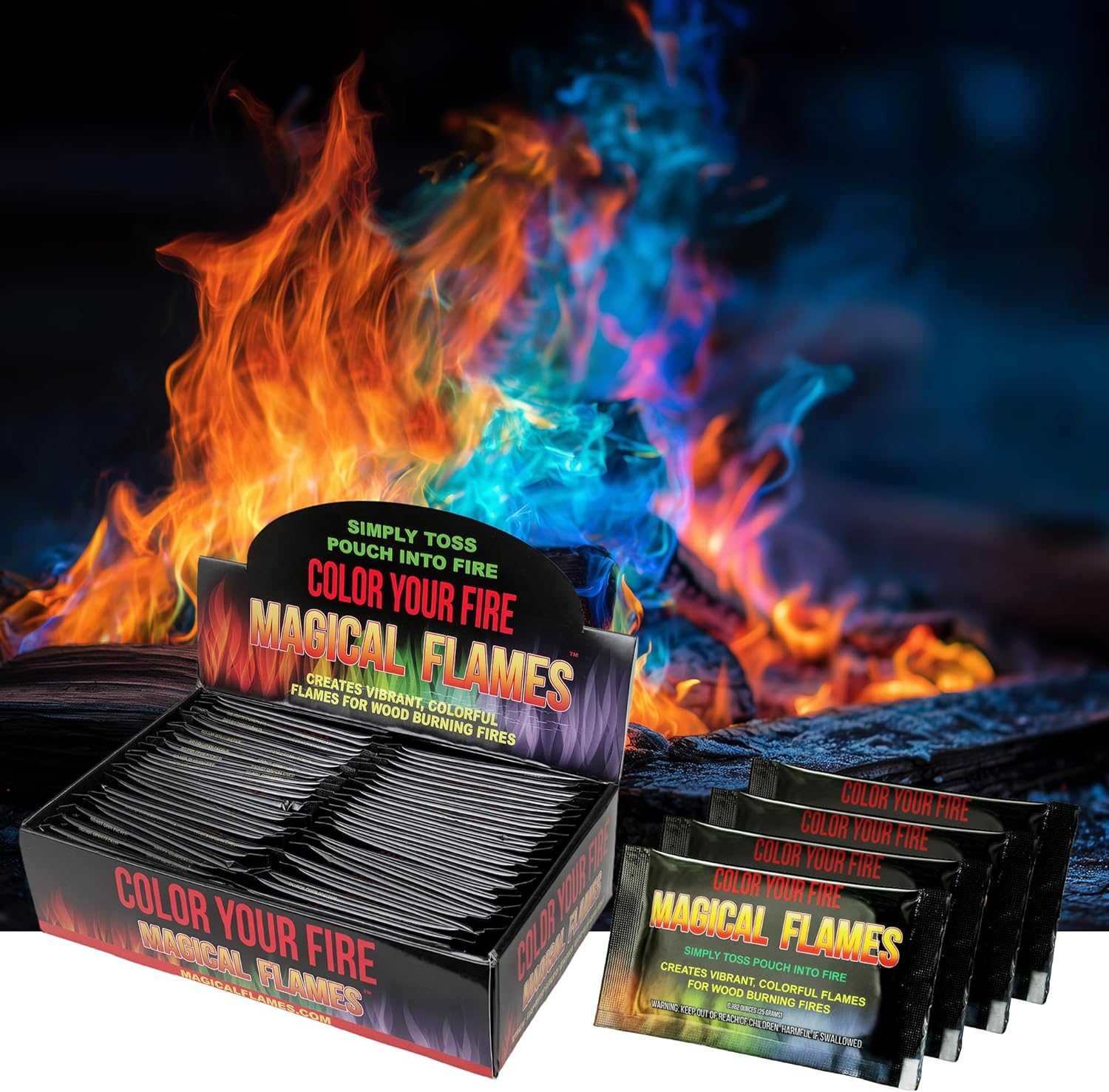 Magical Flames Fire Color Packets for Vibrant Campfires & More
