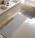Large Waffle Bath Mat Set of 2 - Ultra Absorbent Non Slip Mats