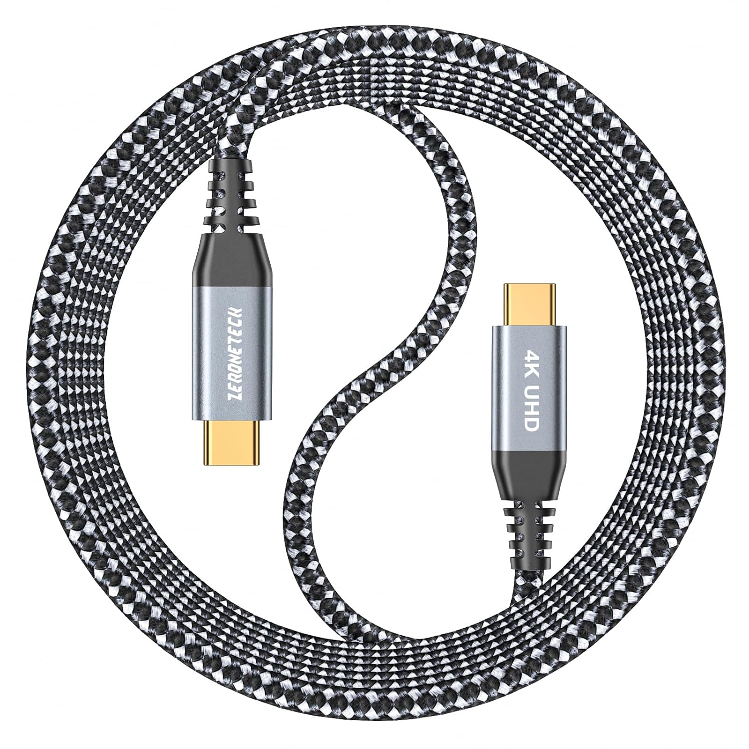 4K@60Hz Video & Fast Data Transfer - ZeroneTeck USB C Cable