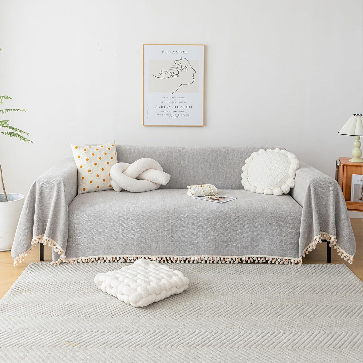 Grey Sofa Cover for Couch - Stylish Protection for Your Sofa