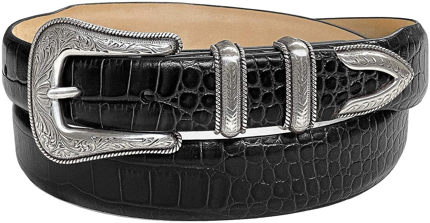 Genuine Full-Grain Cowhide Leather Dress Belt 1-1/8ft to 1ft wide