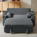 68in Corduroy Convertible Sofa Bed with USB - Compact 3-in-1