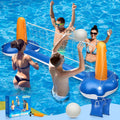 Pool Volleyball Net for Inground Pools - Inflatable Set with Ball