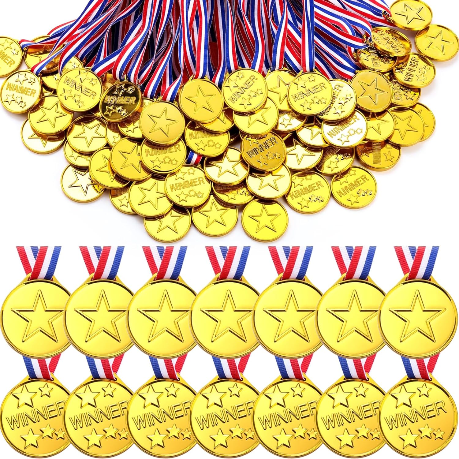 Sotiff Kids Plastic Winner Award Medals for Parties and Games