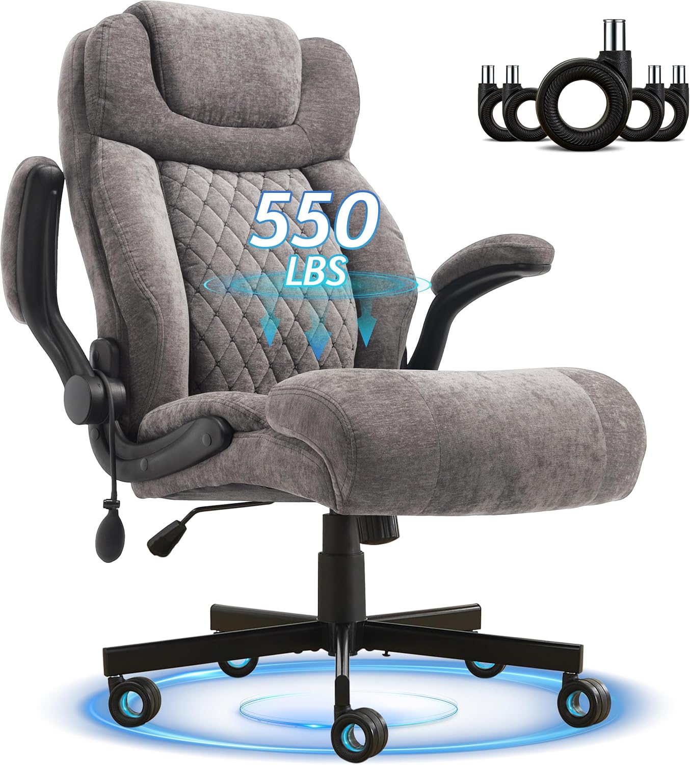 550LBS Big and Tall Office Chair with Air-Adjust Lumbar Support
