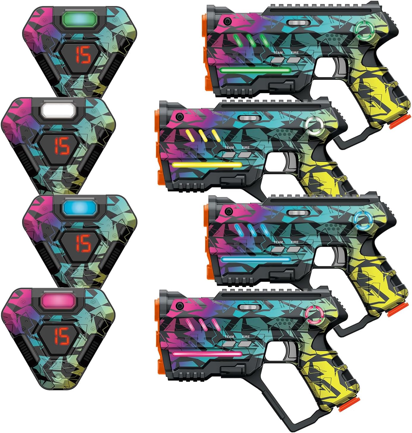 Laser Tag Set of 4 for Kids and Adults - Exciting Indoor Fun