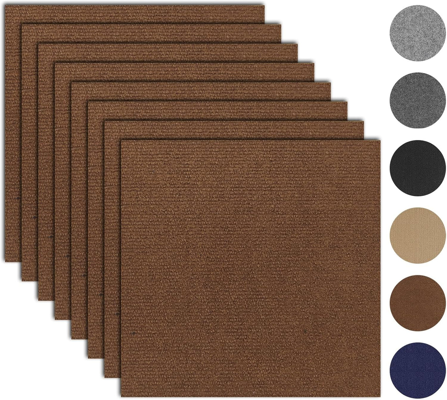 20Pcs Carpet Tiles Peel and Stick Non-Slip Waterproof Squares
