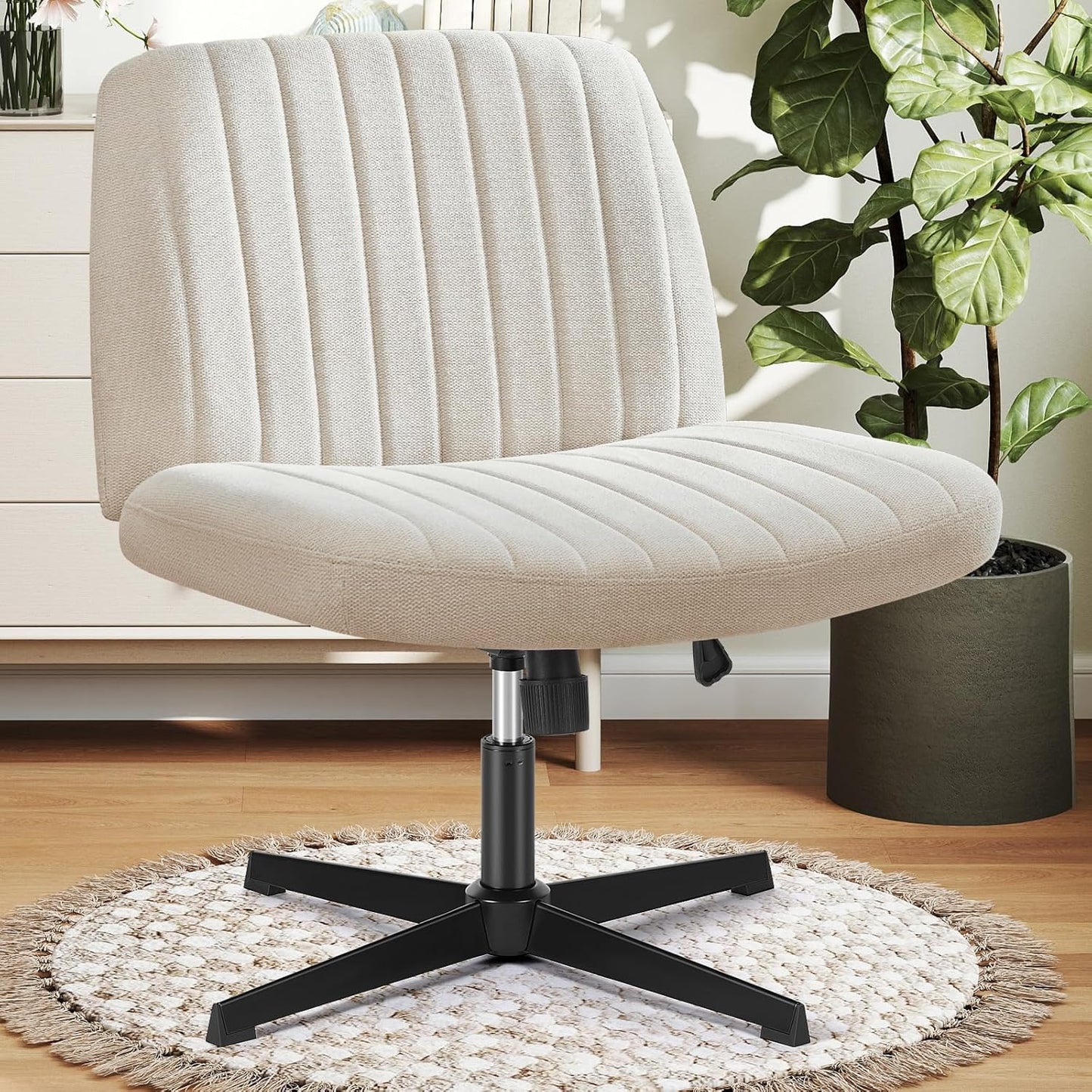 DUMOS Desk Chair No Wheels for Home Office and Vanity Use