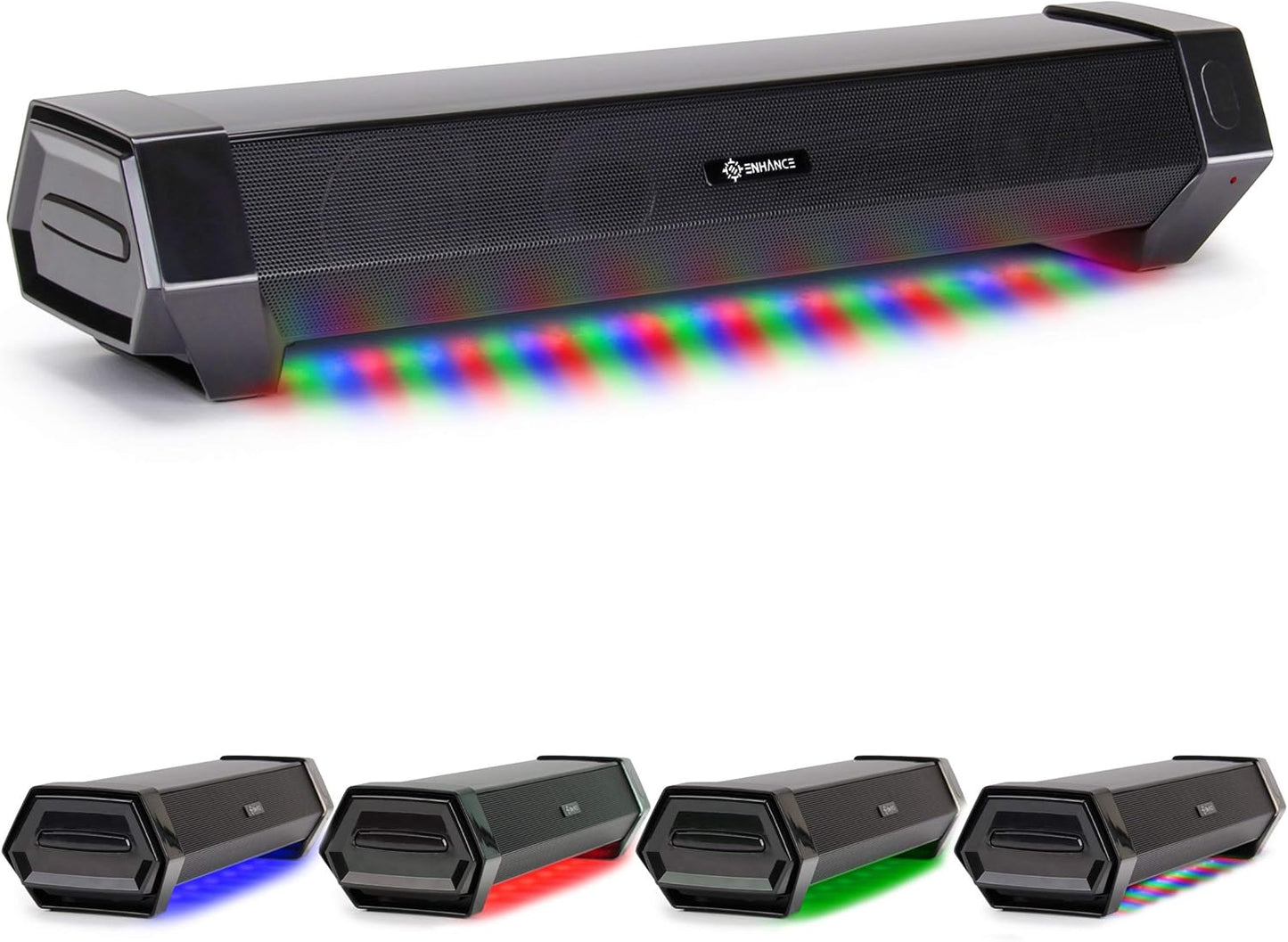 ENHANCE Gaming Computer Speakers Sound Bar for Immersive Audio