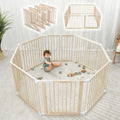 Comfy Cubs Baby Gate Playpen 57 x 57 x 25 in - Extendable Pine
