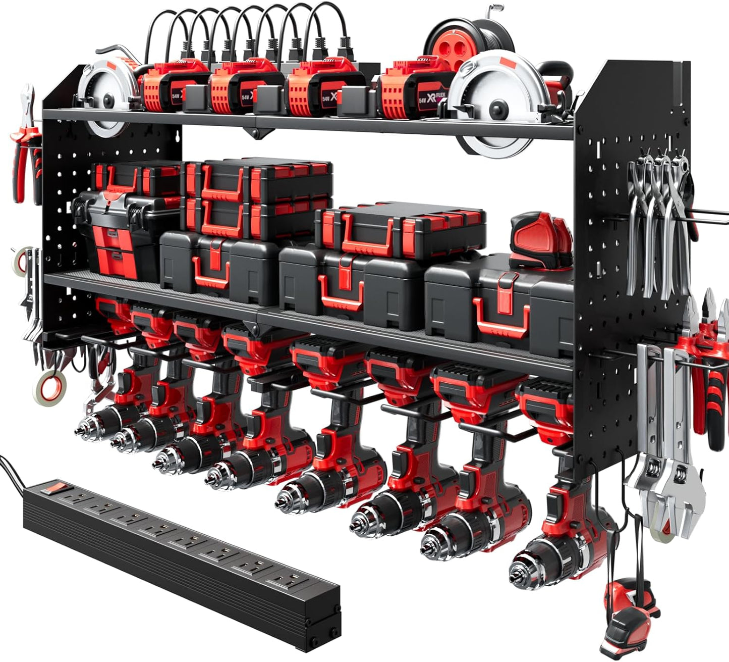 Efficient Power Tool Organizer & Charging Station