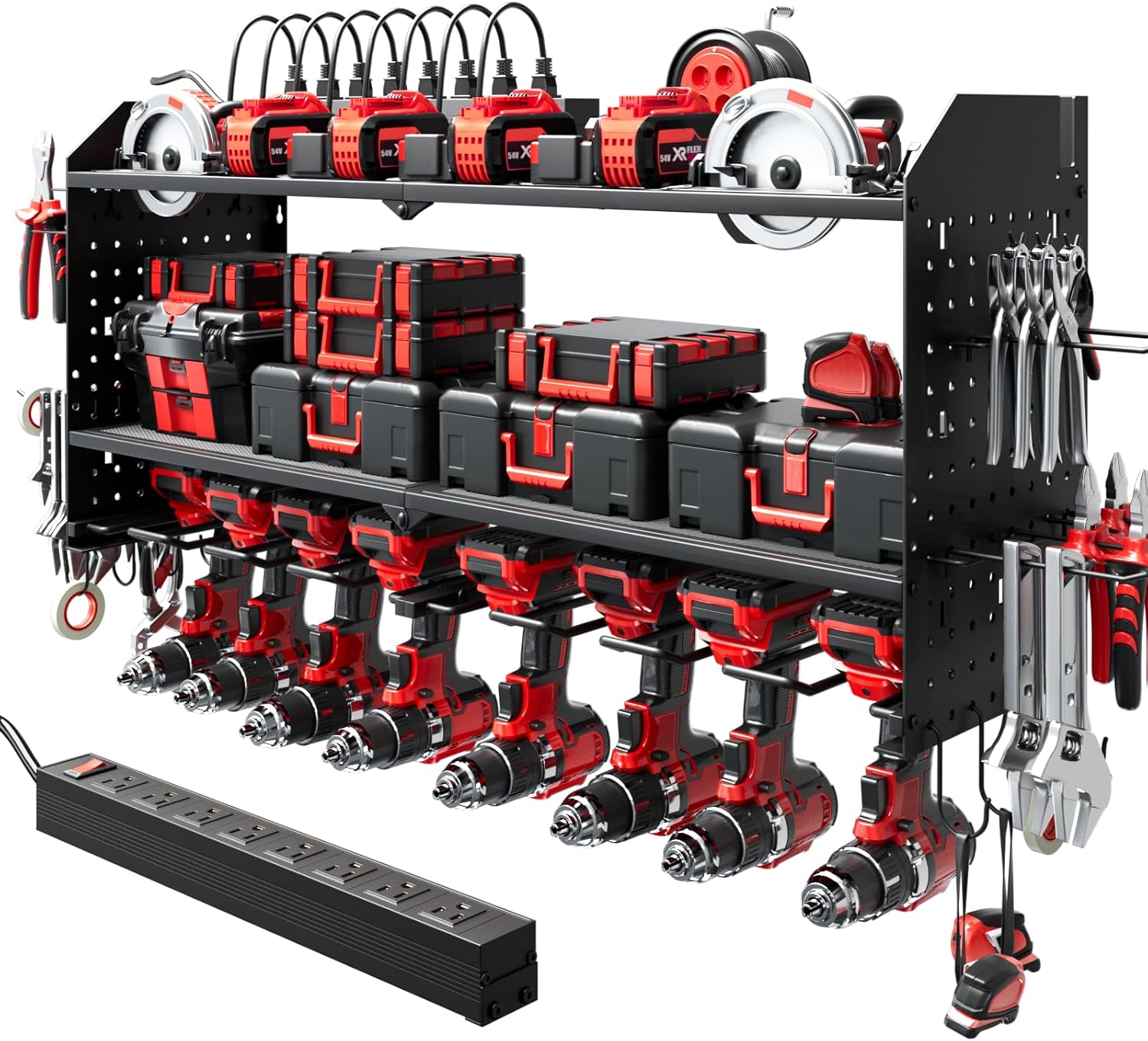 Efficient Power Tool Organizer & Charging Station