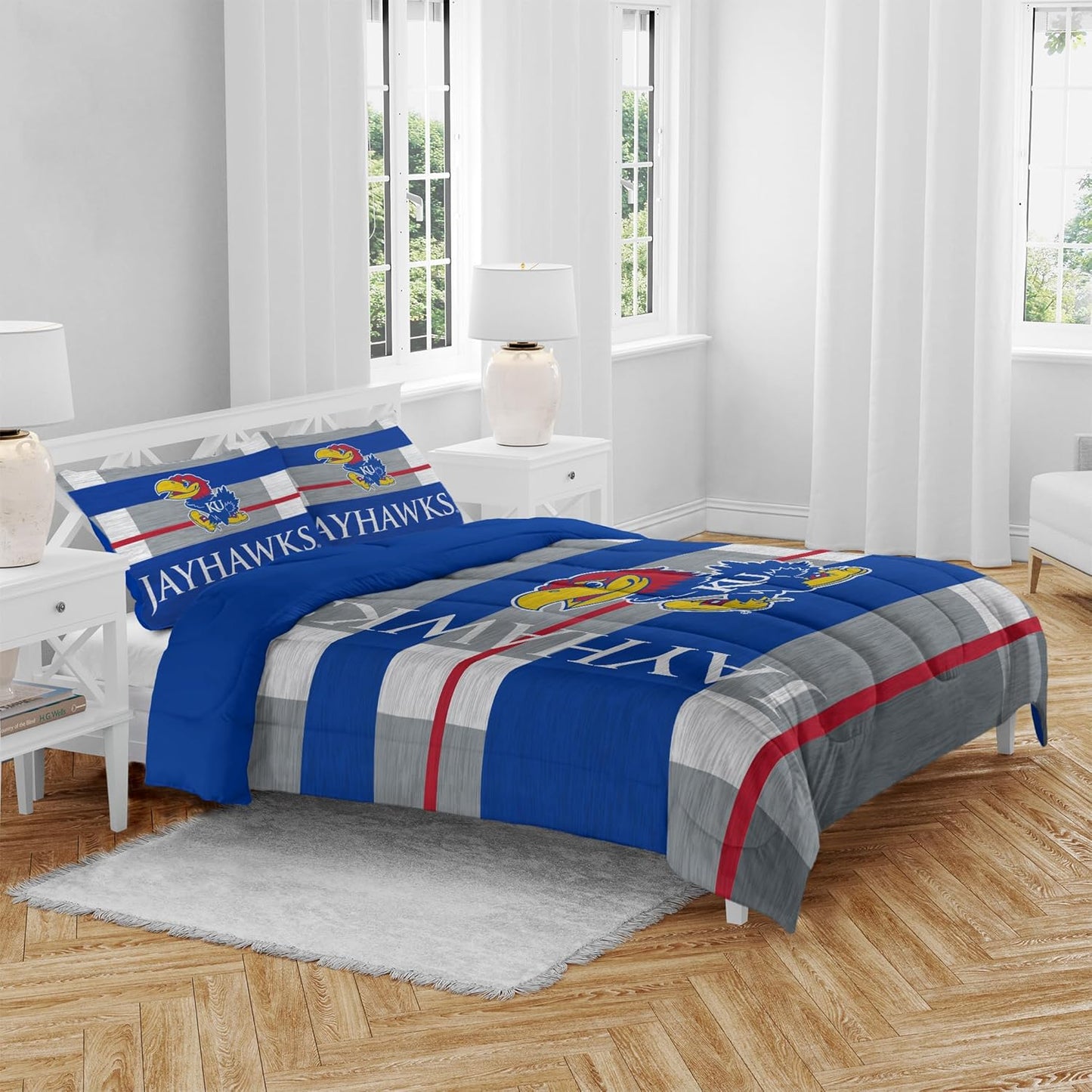 Pegasus Sports NCAA Block Logo 3 Piece Queen Bed in a Bag Set