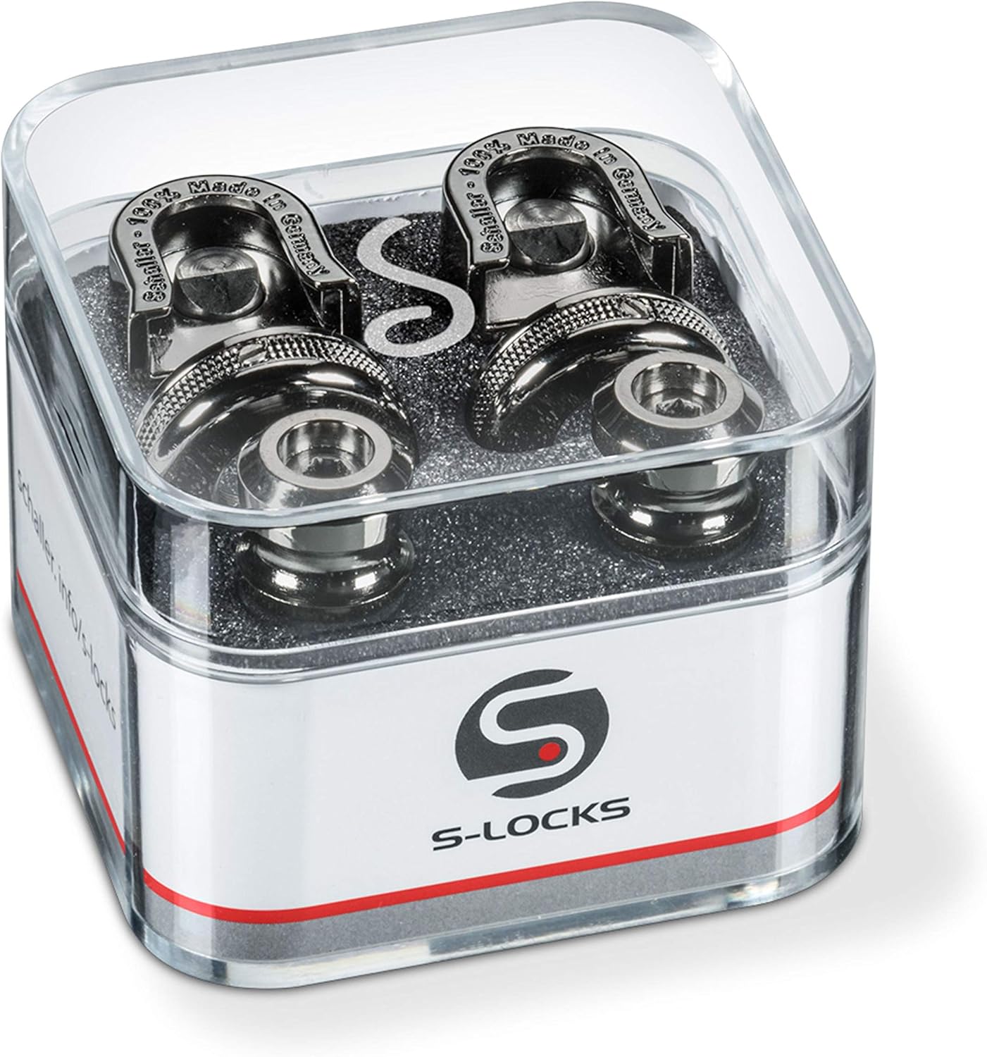 Schaller Ruthenium Security Locks for Guitar Straps - Premium Quality
