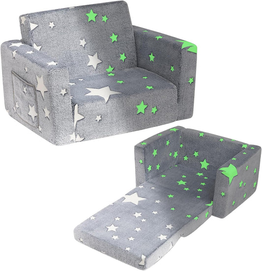 ALIMORDEN 2-in-1 Toddler Fold Out Couch for Comfy Lounging