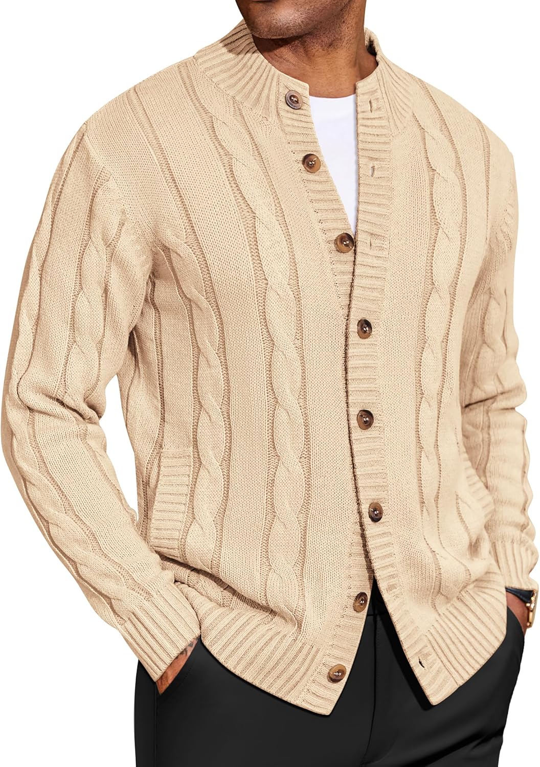 COOFANDY Men's Cardigan Sweater for Casual and Stylish Wear
