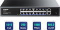 18-Port Gigabit PoE Switch 16 PoE 250W - Rackmount Network