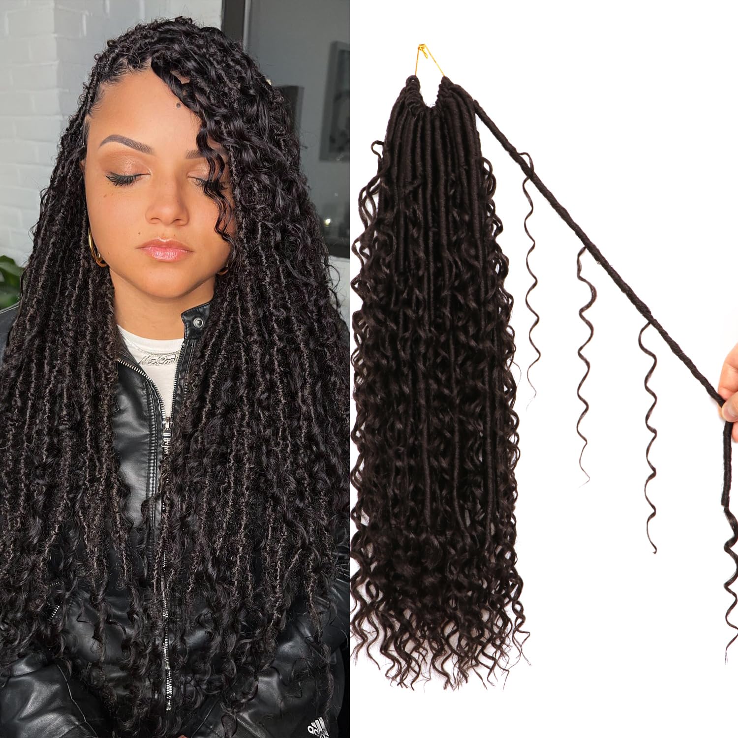 Goddess Faux Locs Crochet Hair - 18 Inch Boho Soft Locs