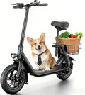C1 Electric Scooter with Seat for Adults - Foldable 16 Mph Commuter