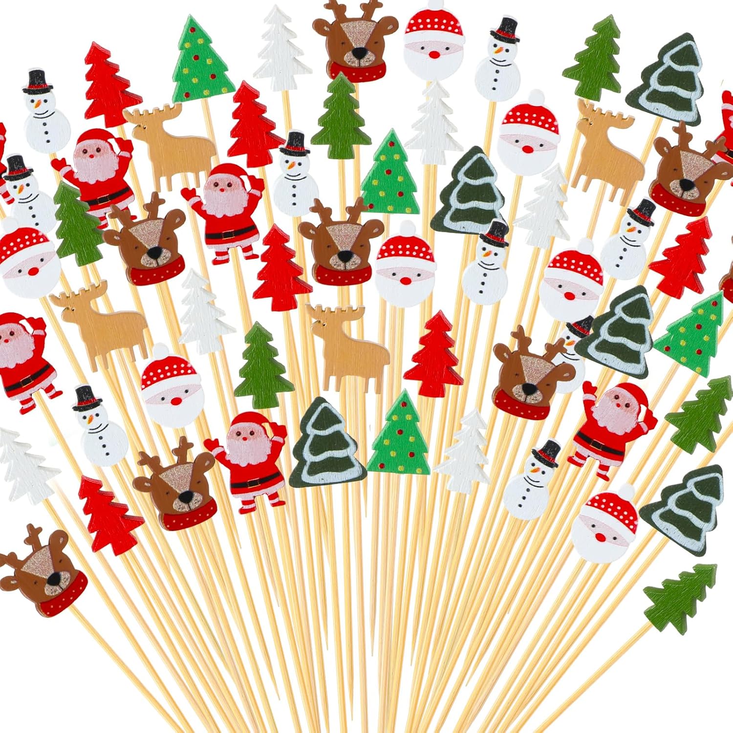 Hushee 400 Pcs Festive Cocktail Picks - Holiday Party Decor