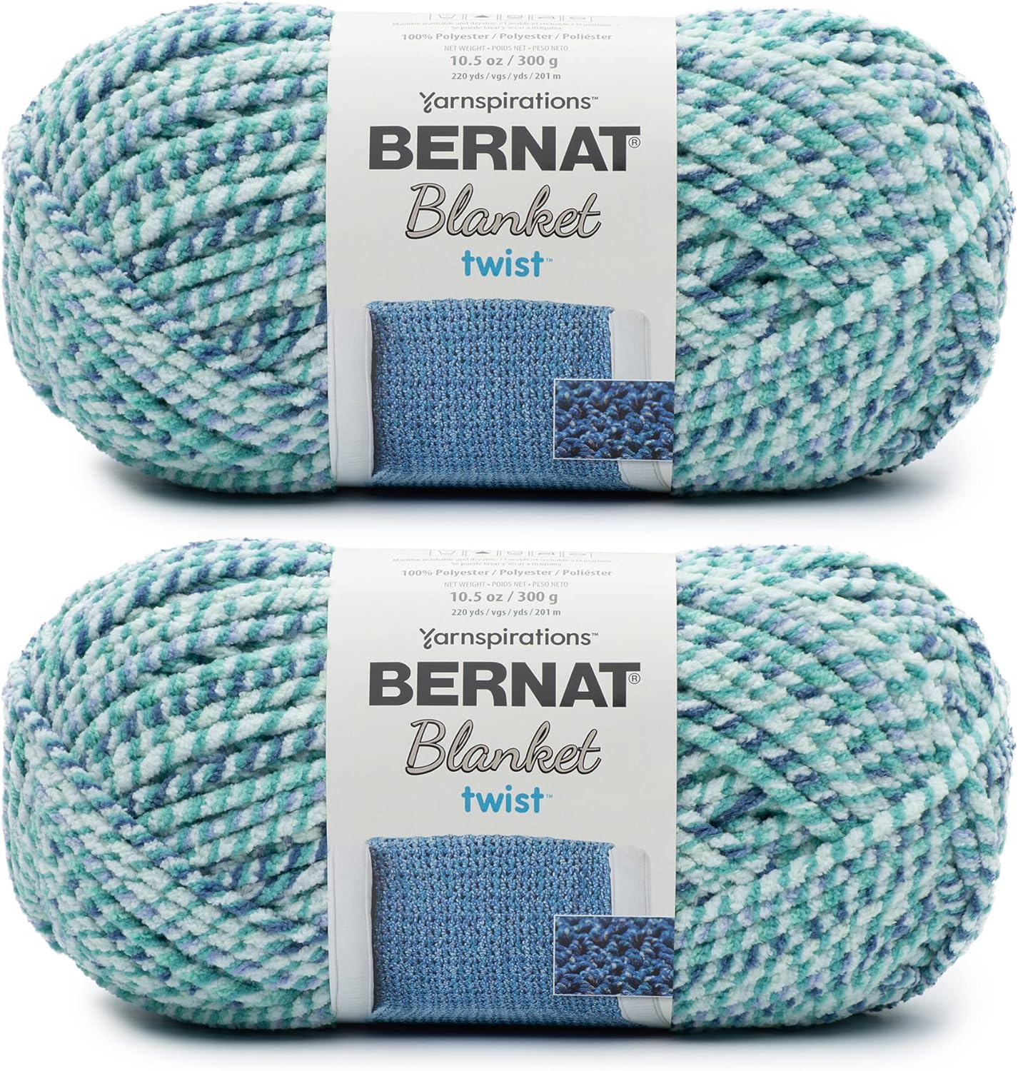 Bernat Blanket Twist Making Waves Yarn for Crafting