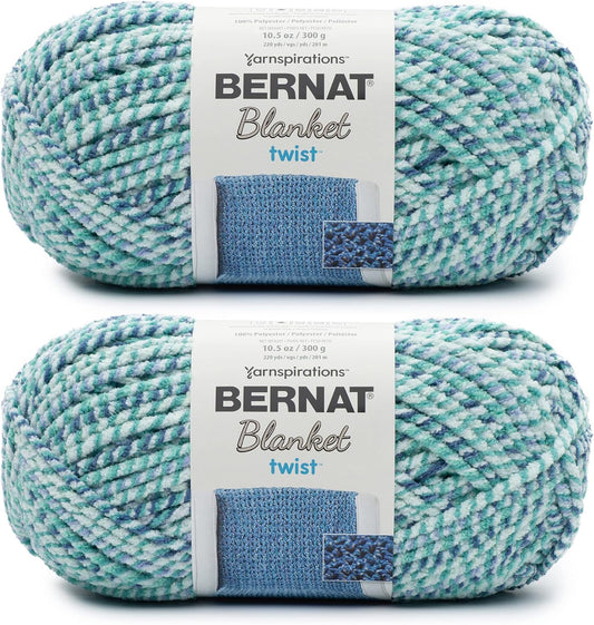 Bernat Blanket Twist Making Waves Yarn for Crafting