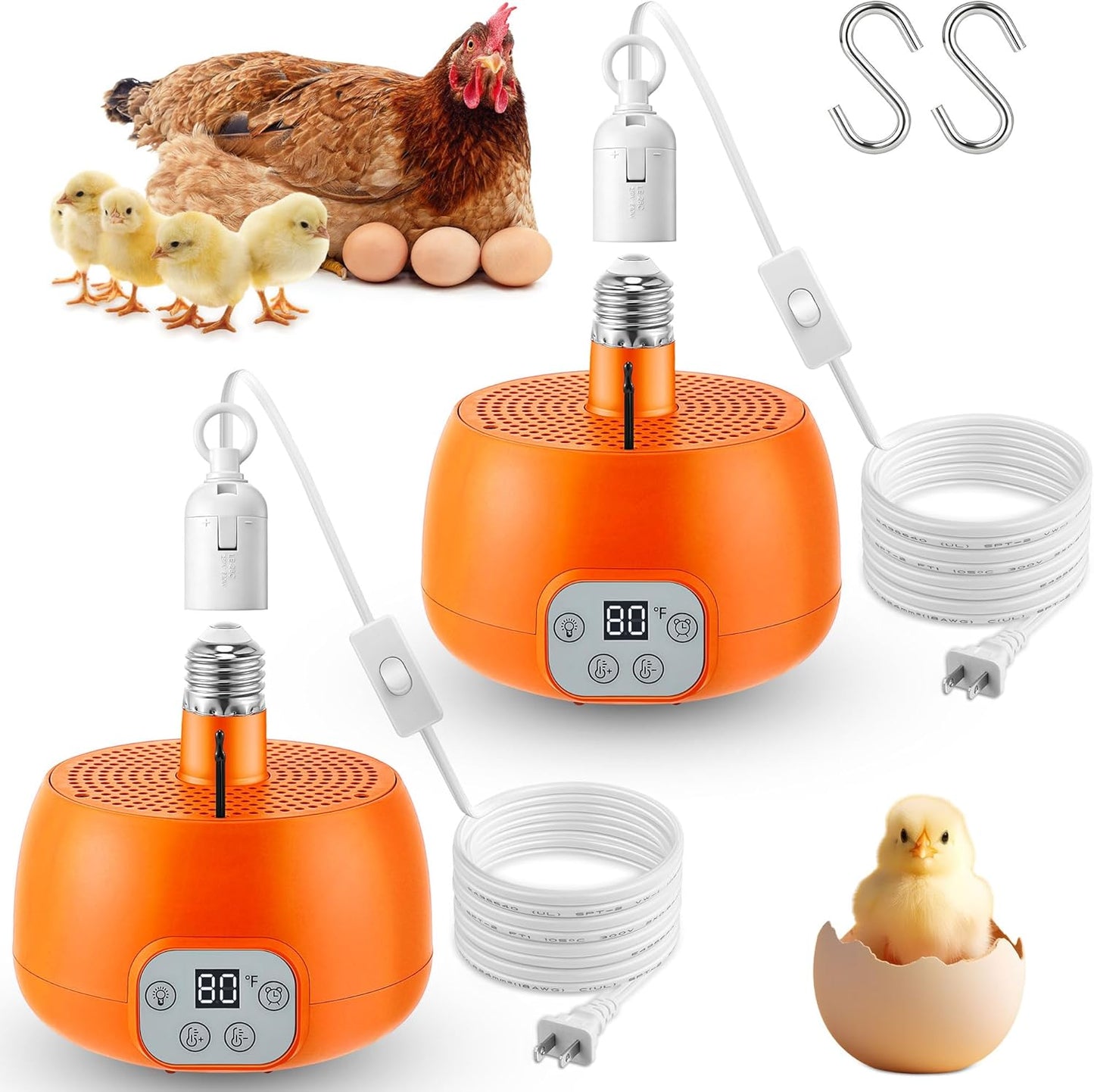 Enhon Chicken Coop Heater with Smart Temperature Control Features